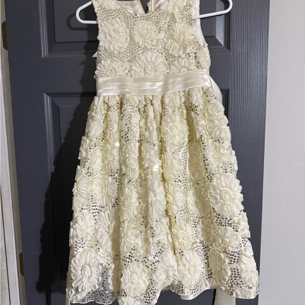 American Princess Ivory Floral Lace Dress
